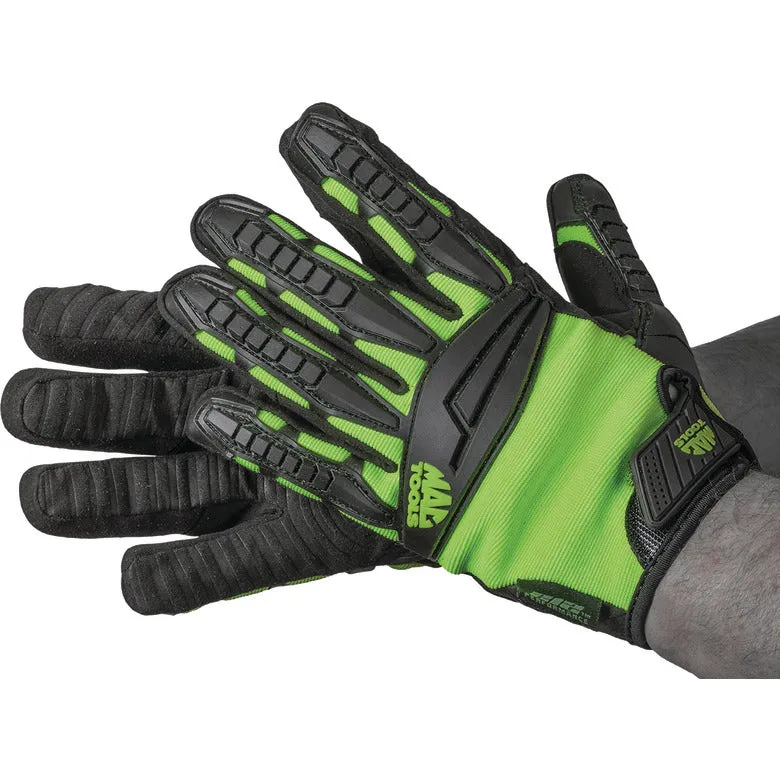 212 Hi-Viz Green Impact Gloves - Medium