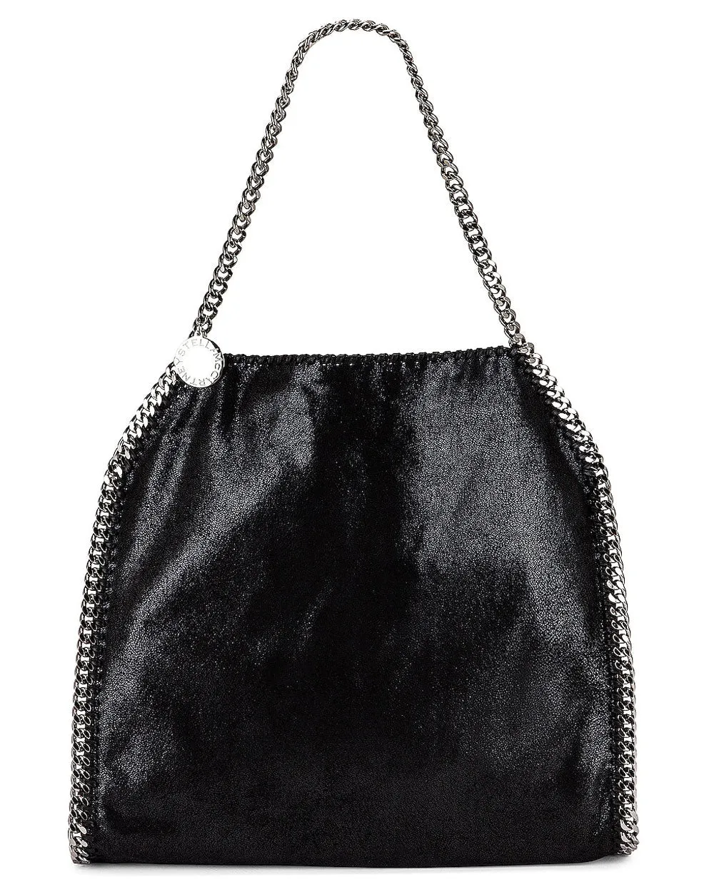 3 Chain Falabella Shaggy Deer Black Tote