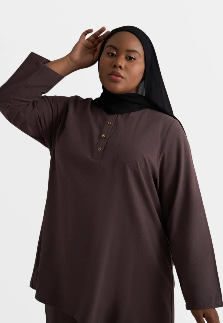 Aman ZEN Effortless Half Button Top