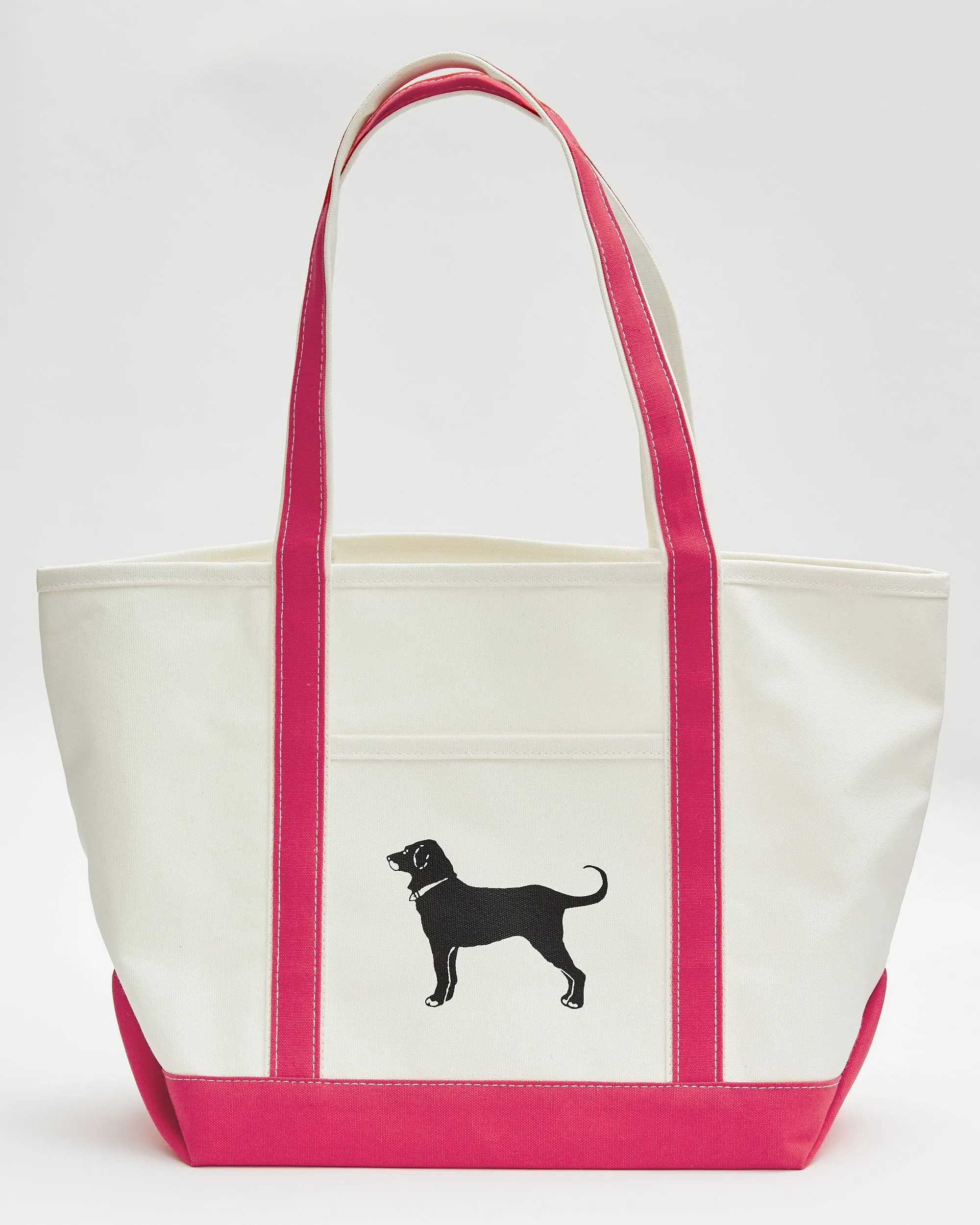 Canvas Black Dog Tote Bag