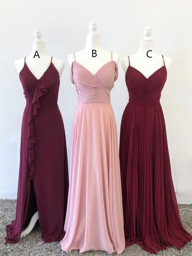 Charming Chiffon Bridesmaid Dresses A-line Simple Gowns BD147