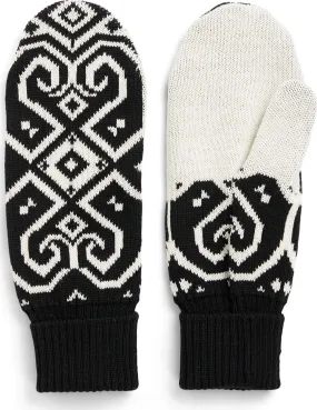 Dale of Norway Falun Merino Wool Mittens Black Offwhite | Buy Dale of Norway Falun Merino Wool Mittens Black Offwhite here | Outnorth