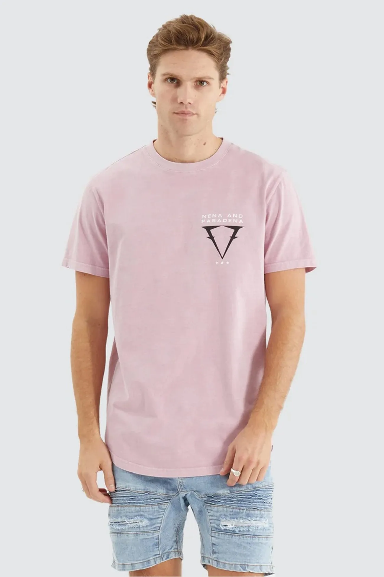 Data Dual Curved Tee Pigment Pink