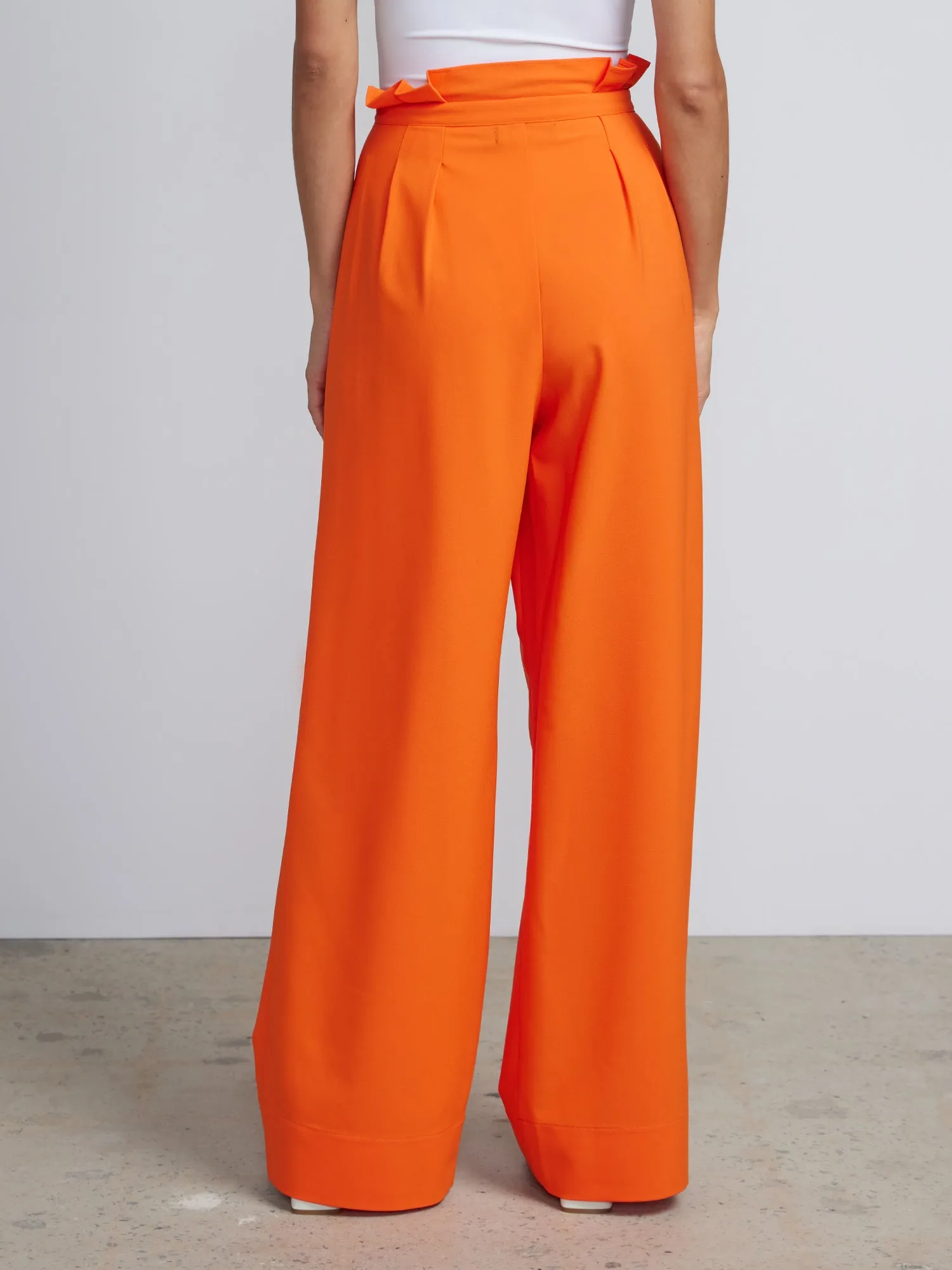 Drawstring Tie Front Palazzo Pants