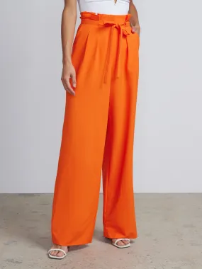 Drawstring Tie Front Palazzo Pants