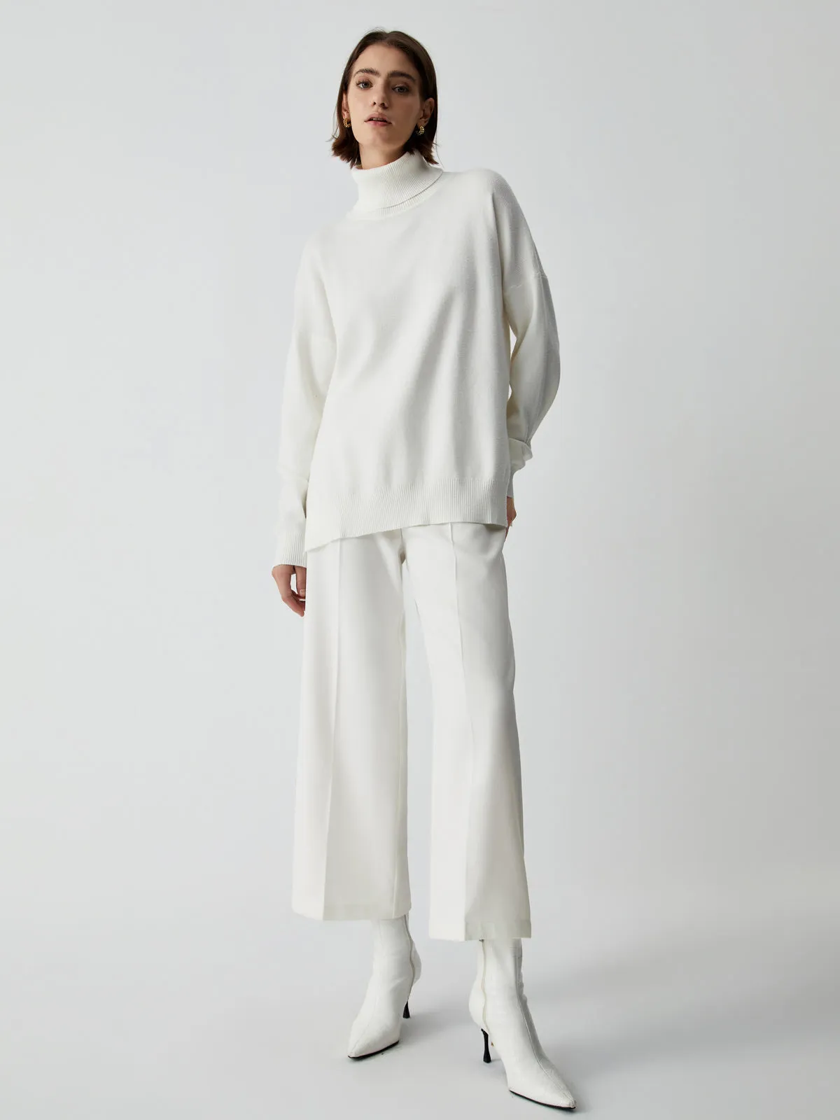 Effortless Wide Graceful Leg Culotte Pants