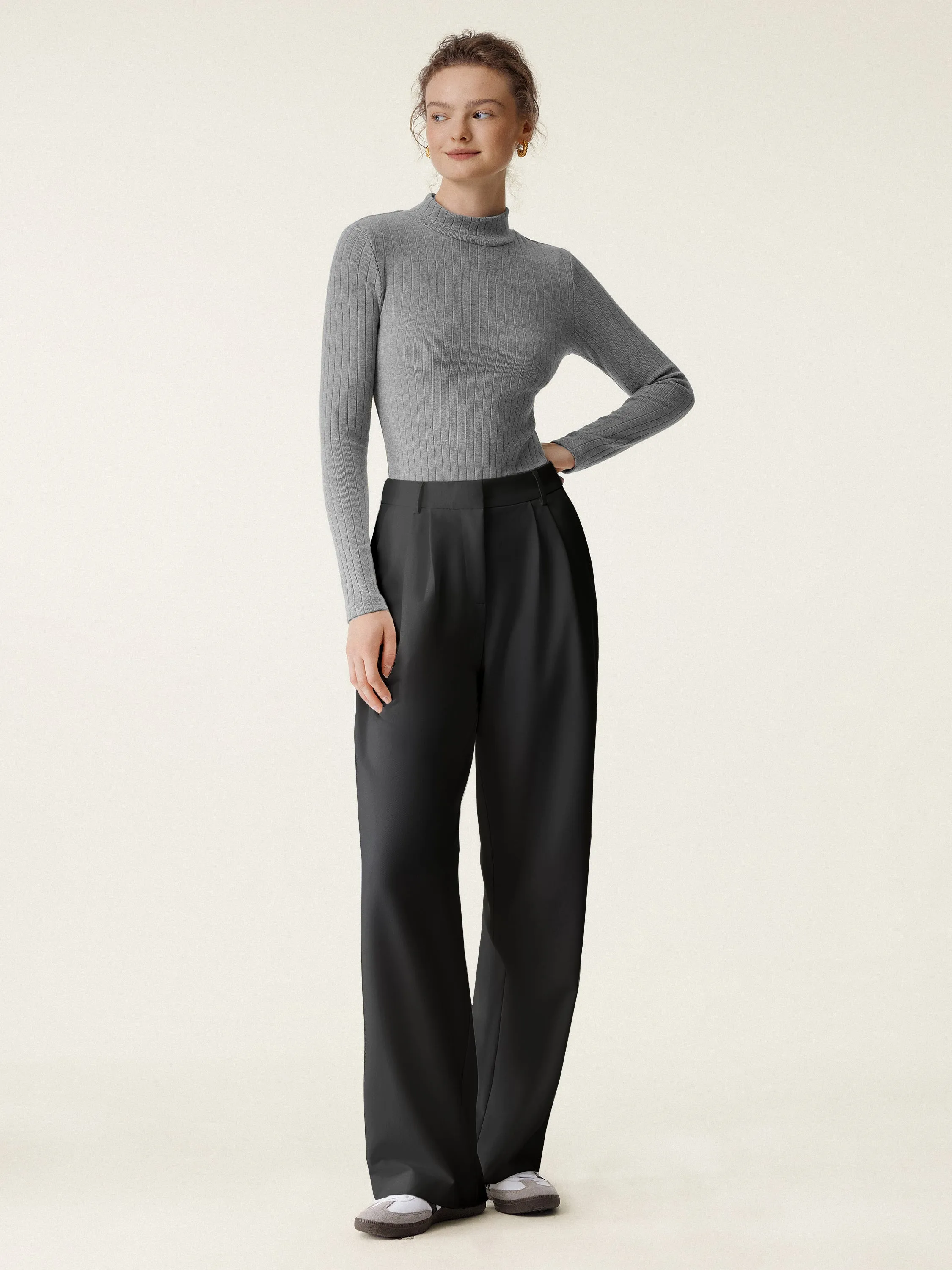 Effortless Wide-leg Tailored Pant