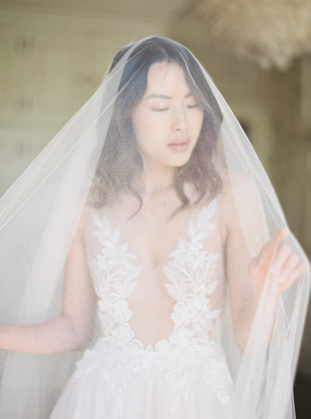 ELIZABETH | English Silk Tulle Wedding Veil