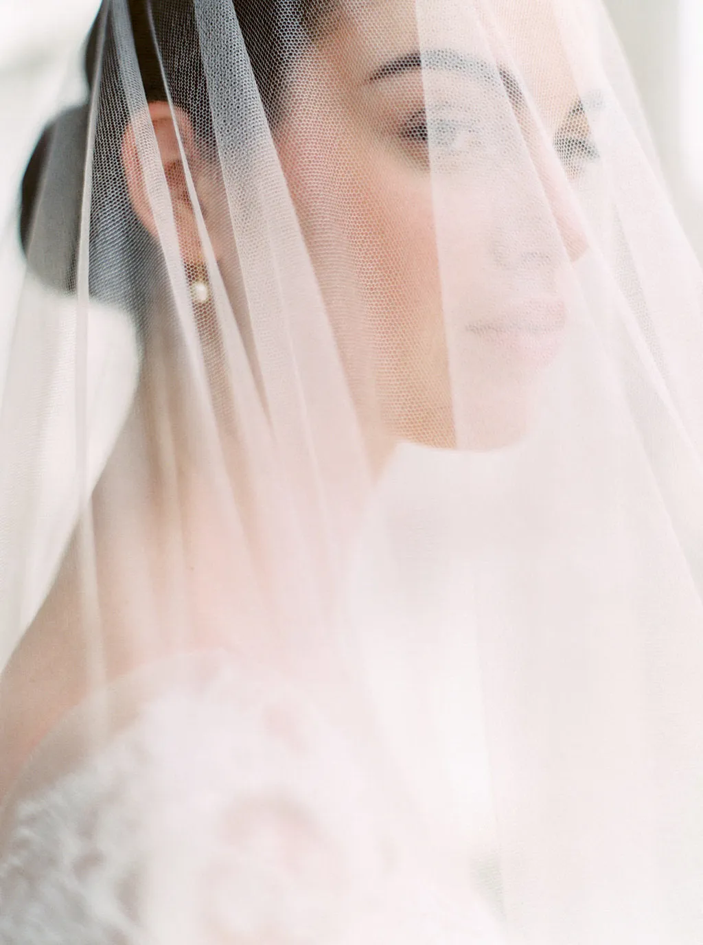 ELIZABETH | English Silk Tulle Wedding Veil