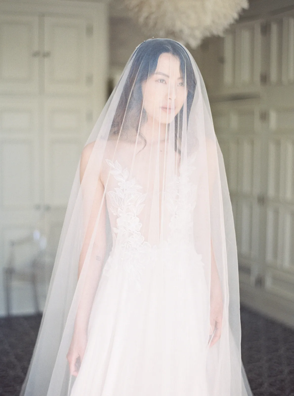 ELIZABETH | English Silk Tulle Wedding Veil