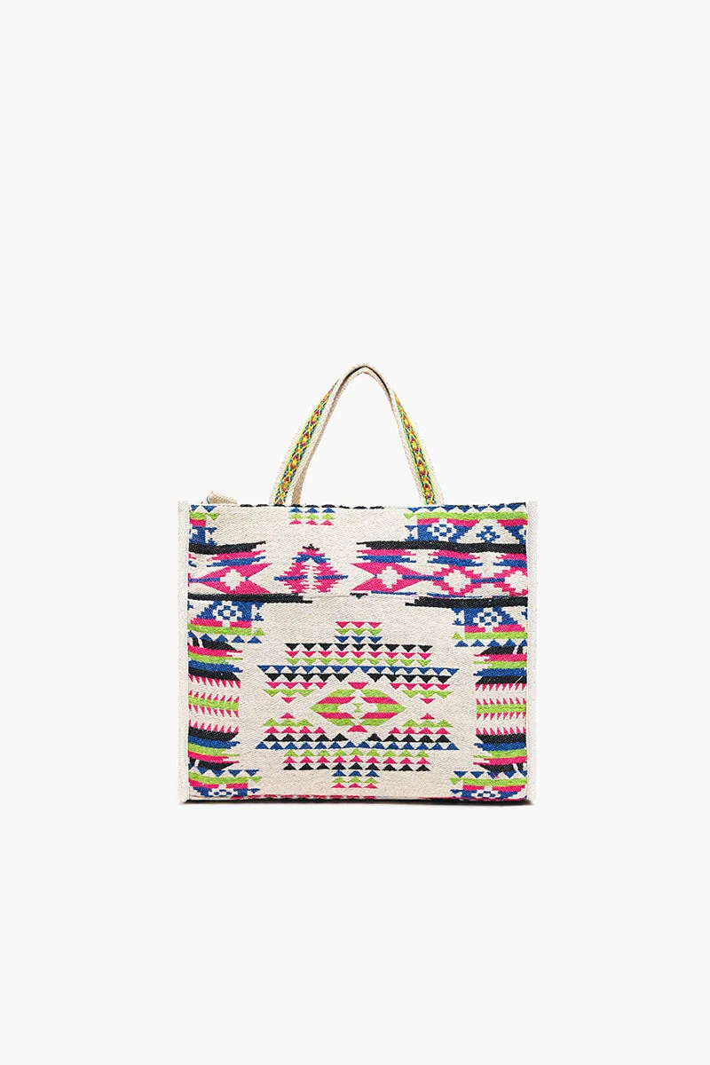 Embellished Shopper Satchel-Southwest