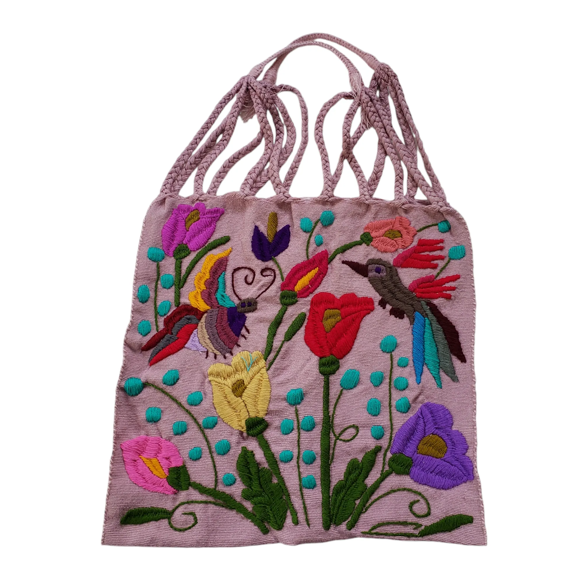 Embroidered Mexican Woven Tote Bag