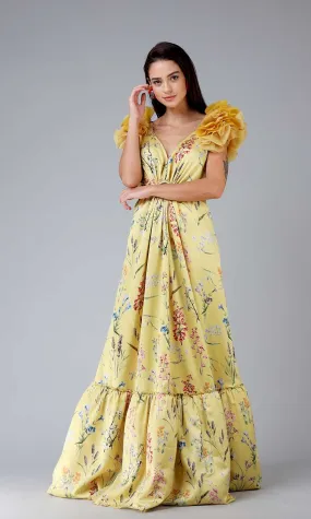 Esther Lemon Yellow Gown