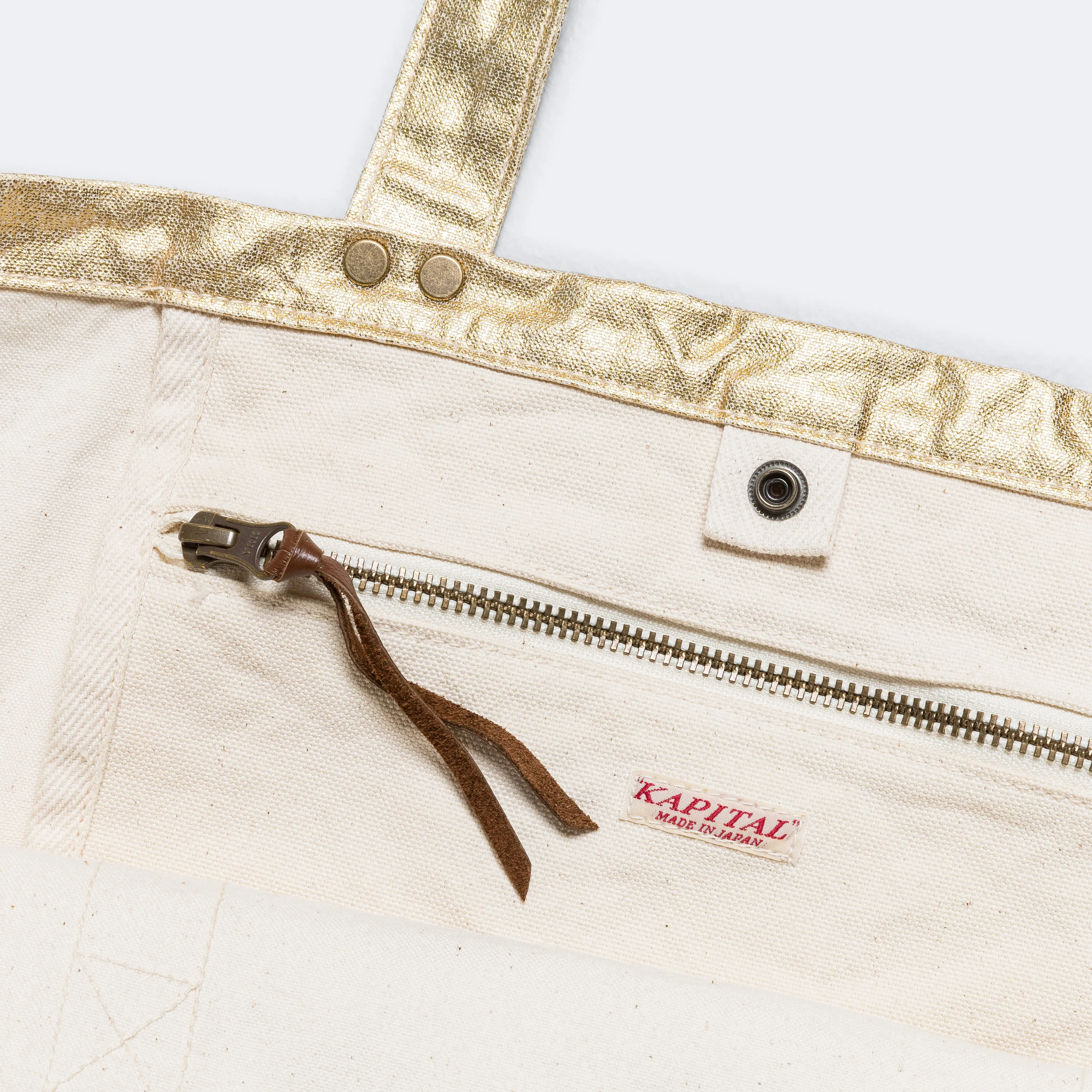 Foiled Canvas Tote Bag (L) - Gold