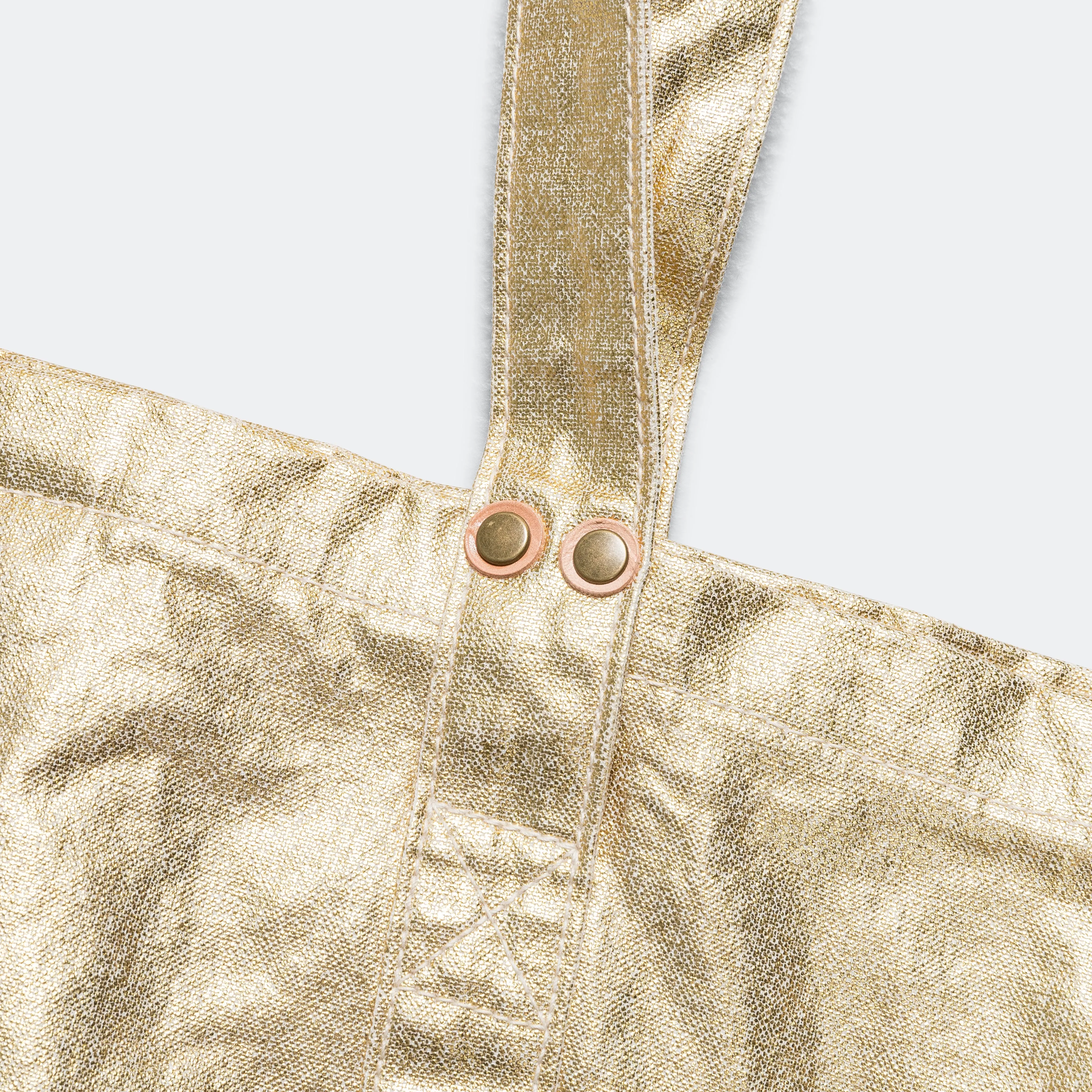 Foiled Canvas Tote Bag (L) - Gold