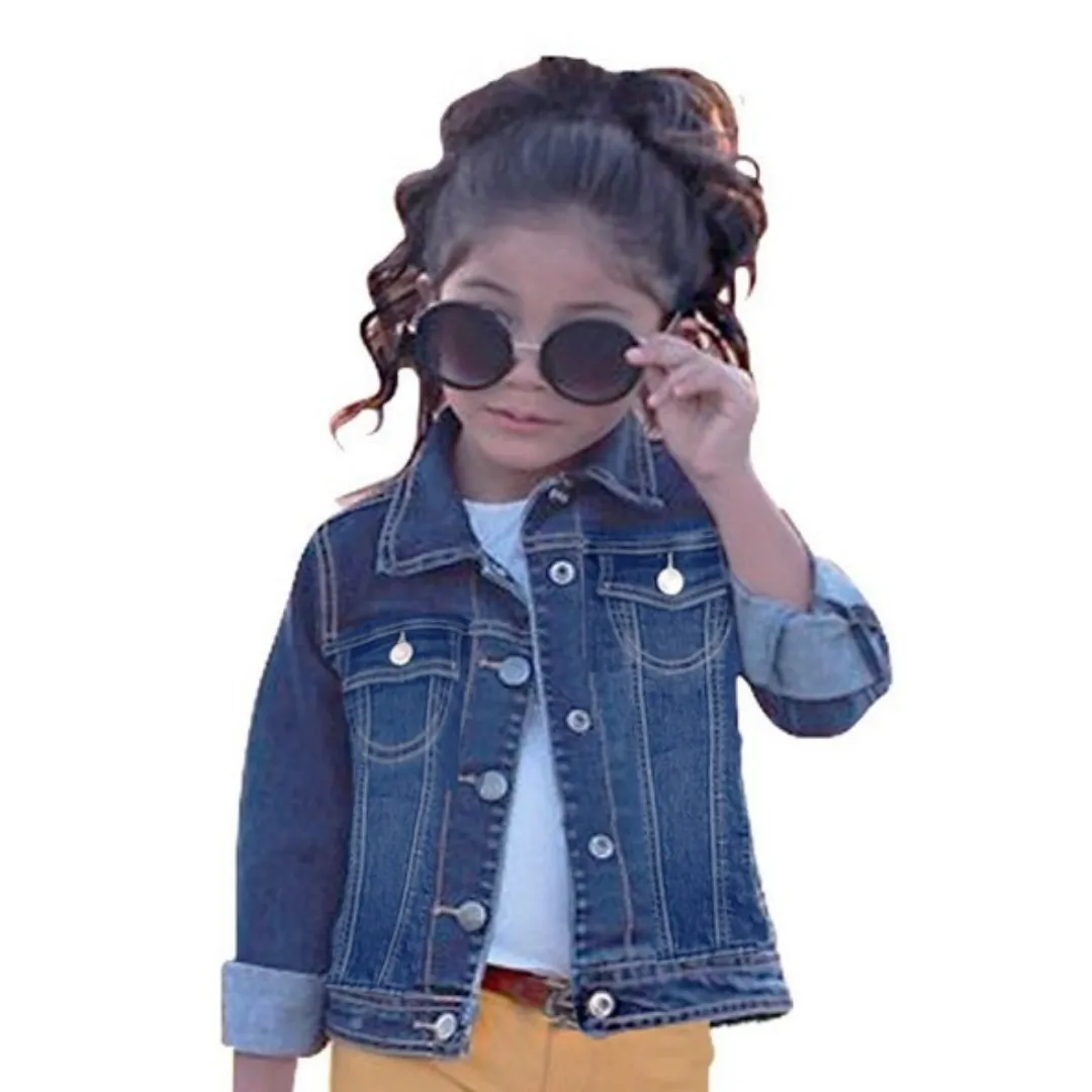 Girls Blue Jean Jacket - Custom Option Available