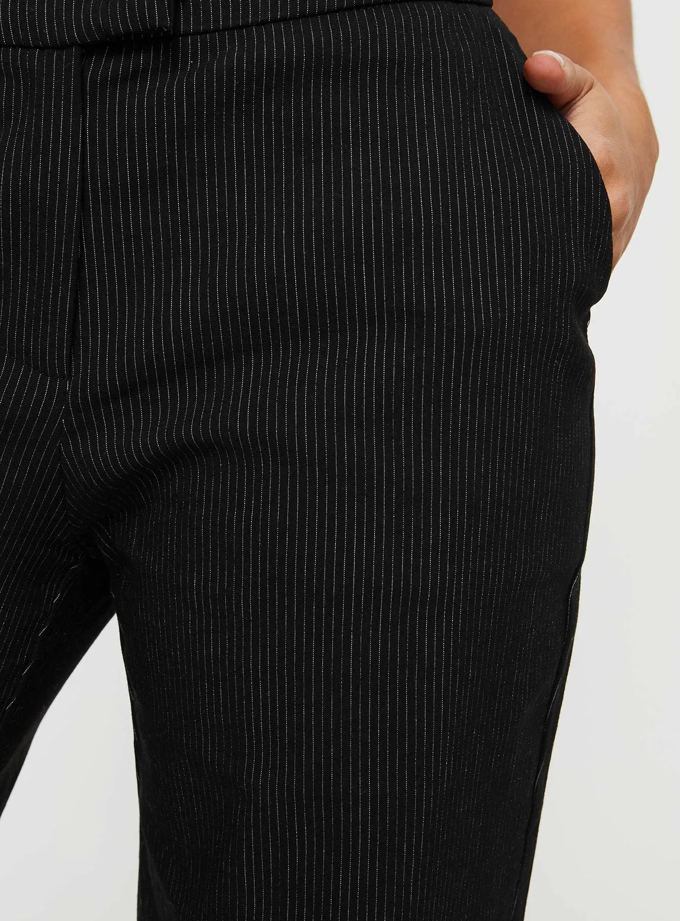 Jeller Pinstripe Pants Black Tall