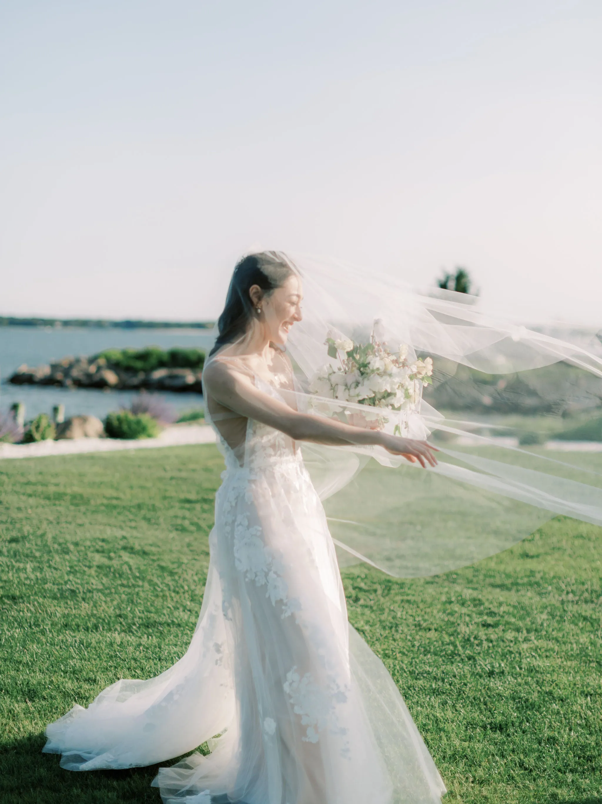 JENNY | Sheer Wedding Veil with Blusher