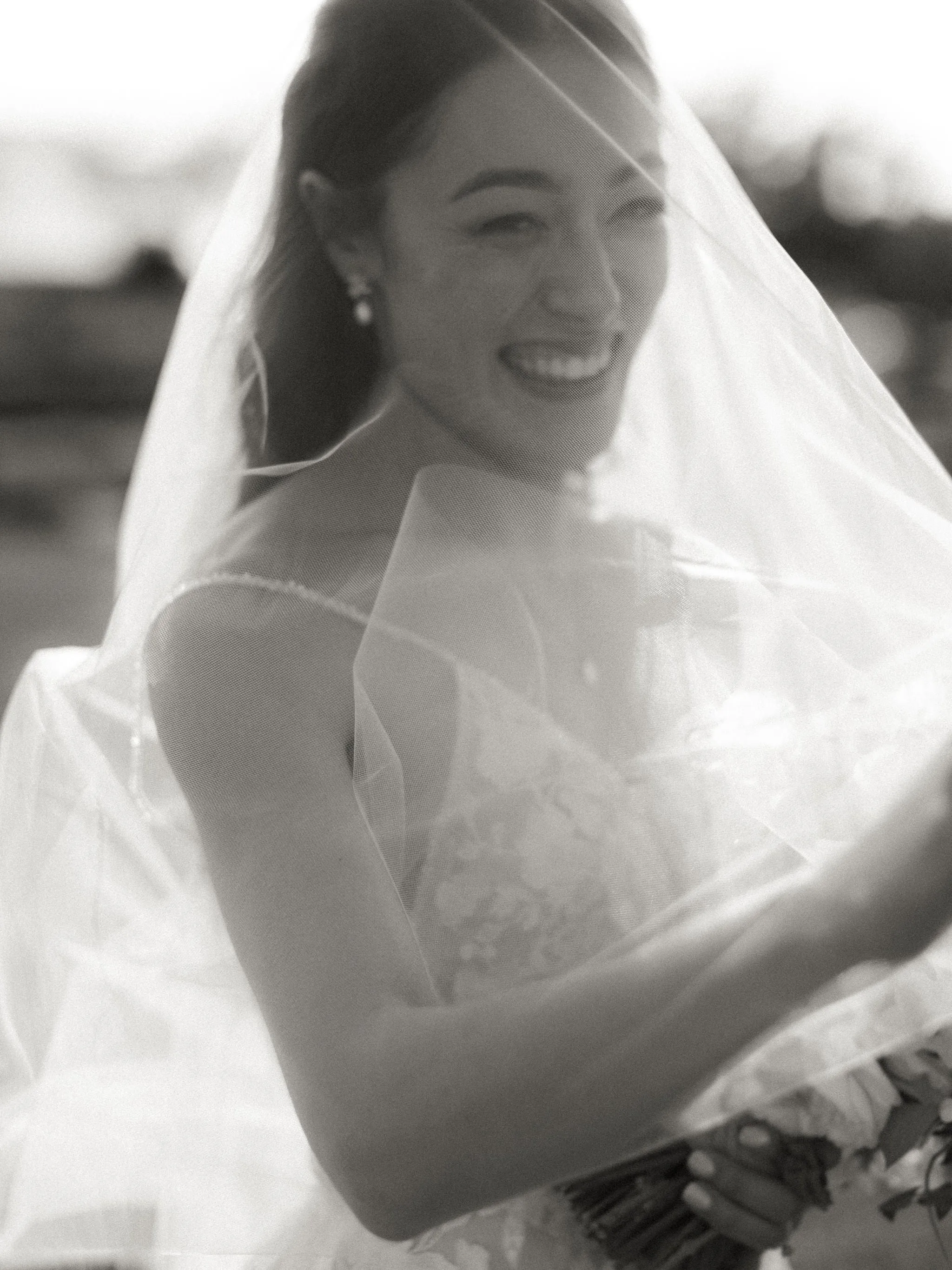 JENNY | Sheer Wedding Veil with Blusher