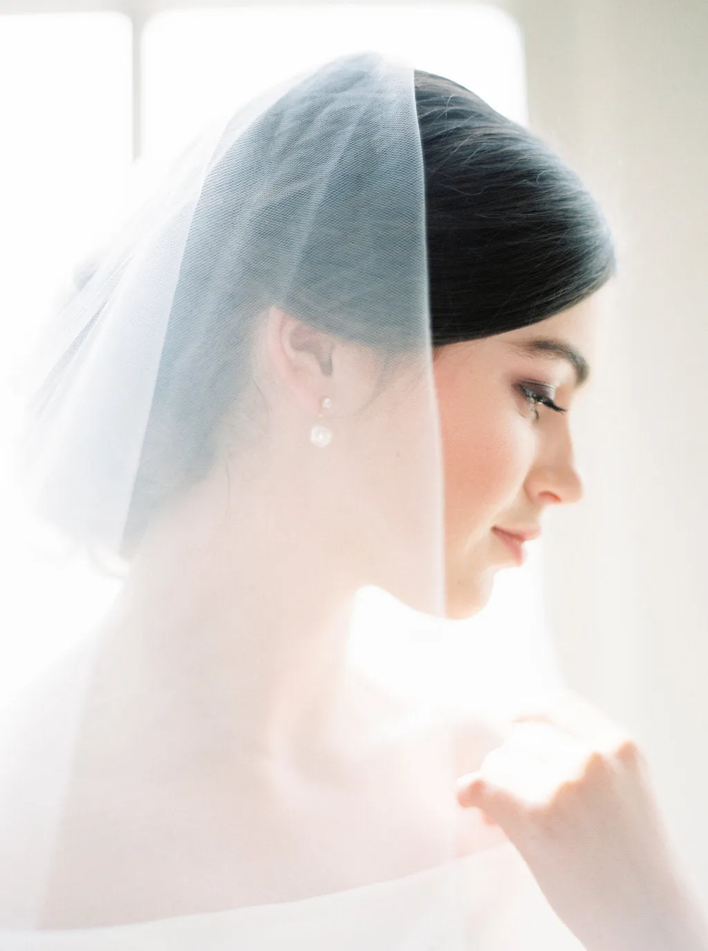 JENNY | Sheer Wedding Veil with Blusher