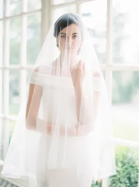 JENNY | Sheer Wedding Veil with Blusher