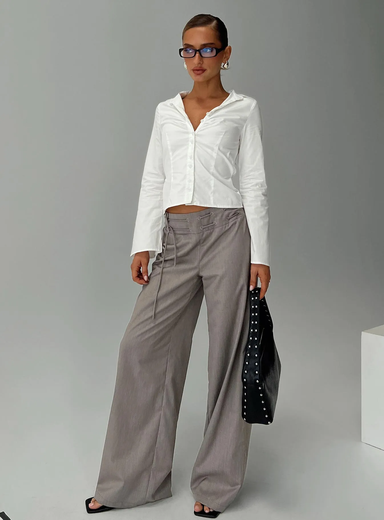 Just Have Fun Wide Leg Pant Grey