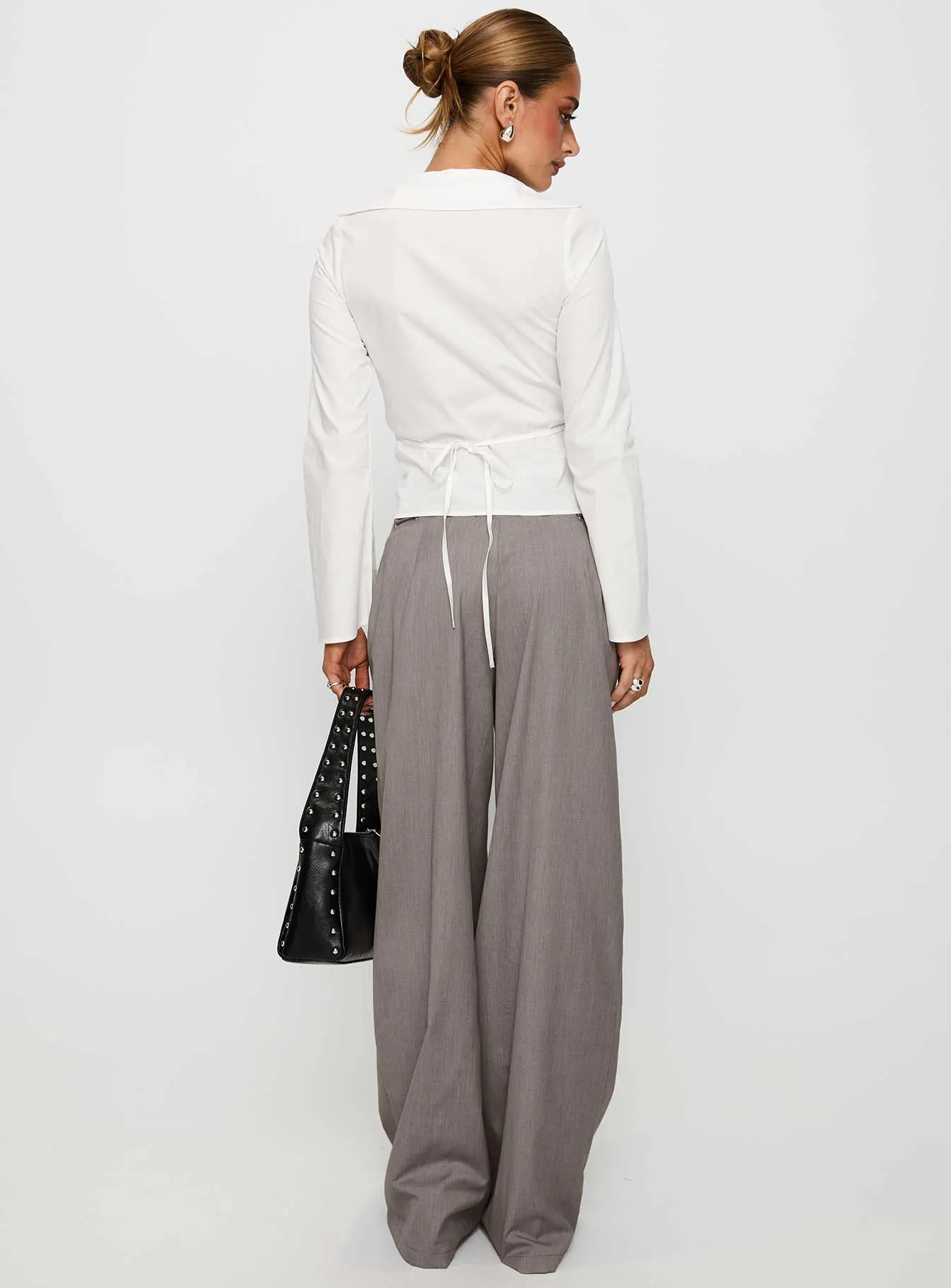 Just Have Fun Wide Leg Pant Grey