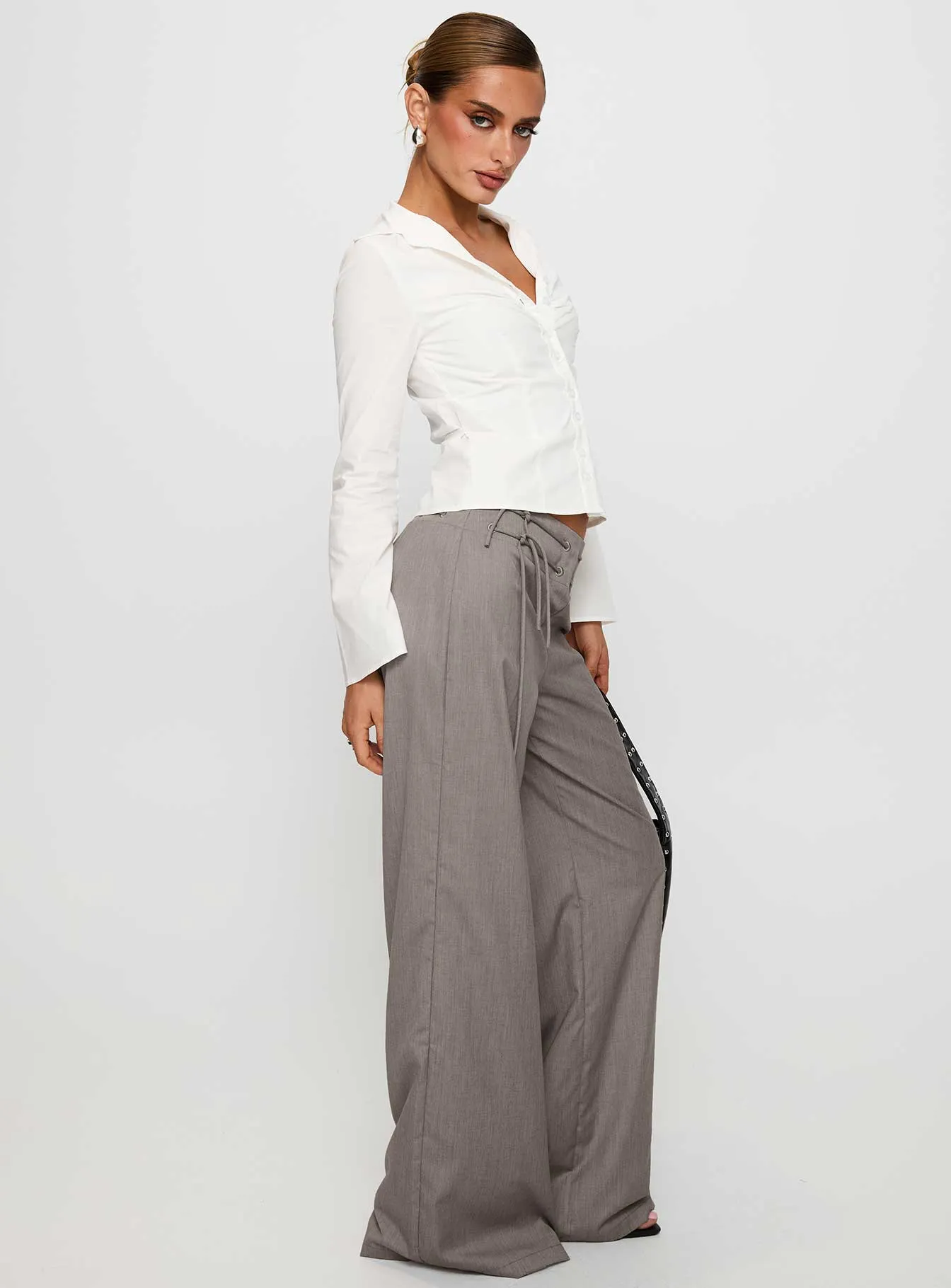 Just Have Fun Wide Leg Pant Grey