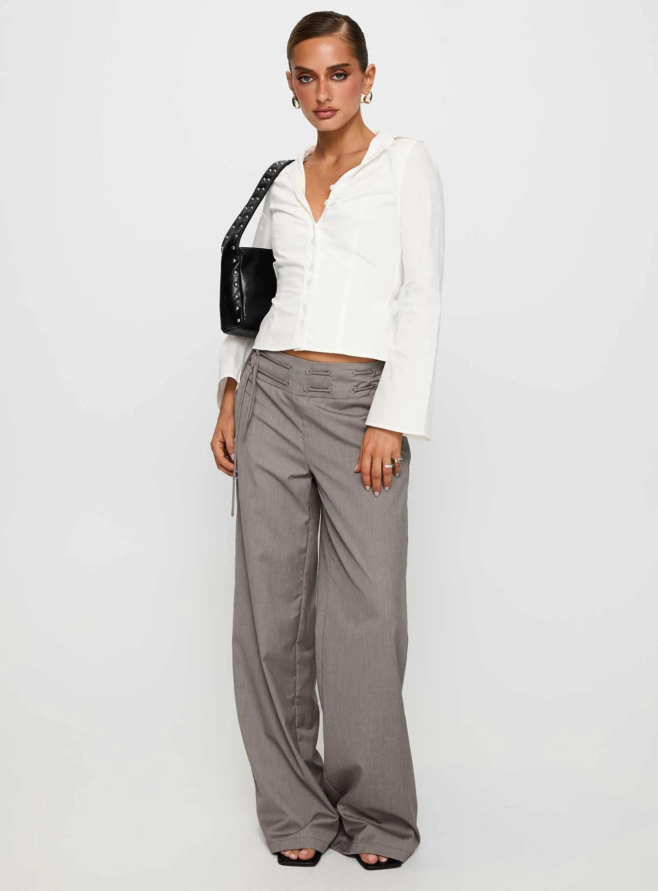 Just Have Fun Wide Leg Pant Grey