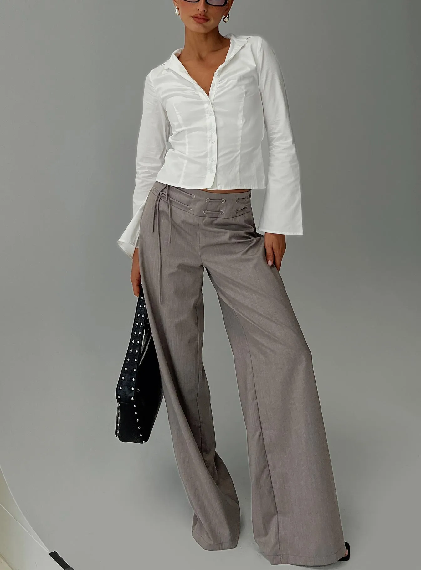 Just Have Fun Wide Leg Pant Grey