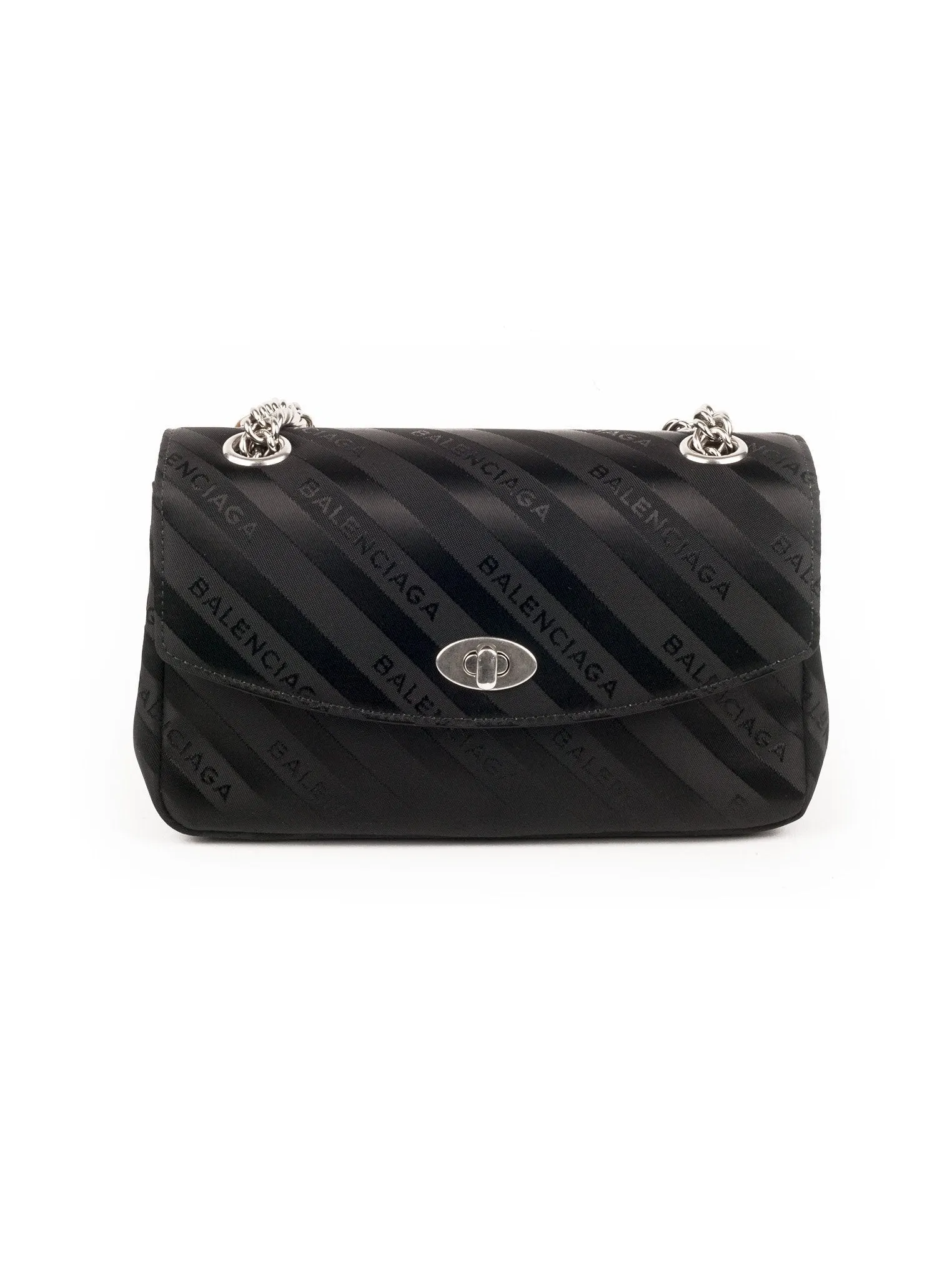 Lock Small Shoulder Bag - Black