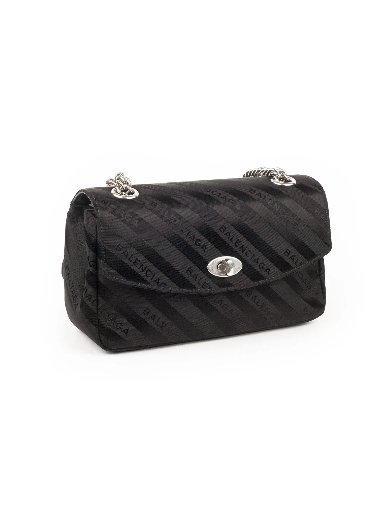 Lock Small Shoulder Bag - Black