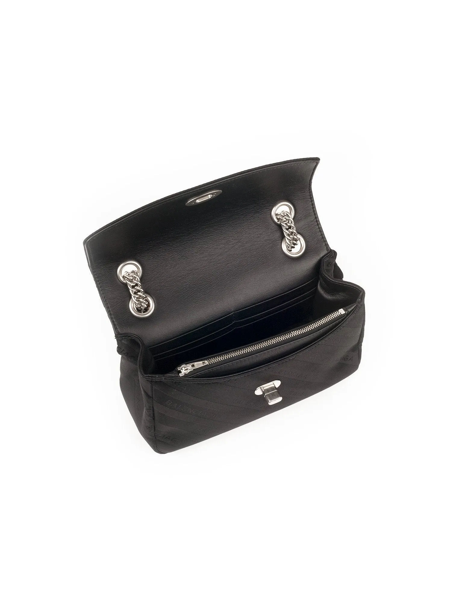 Lock Small Shoulder Bag - Black