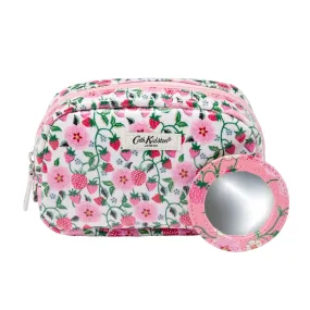 Make Up Bag with Mirror (Strawberry)