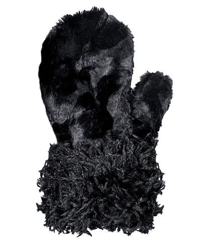 Mittens - Black Swan Faux Feather