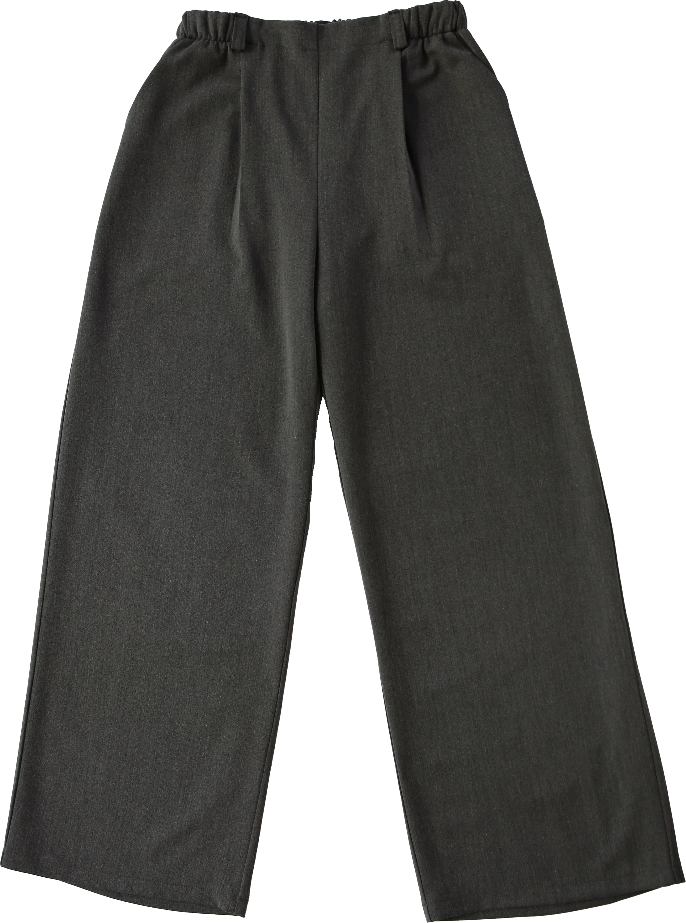 Pantalon droit à pince - Gris chiné