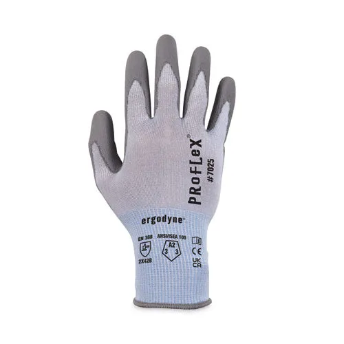 Proflex 7025 Ansi A2 Pu Coated Cr Gloves, Blue, X-large, Pair, Ships In 1-3 Business Days