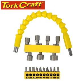 TORK CRAFT 18 PIECE FLEX. SHAFT & NUTSETTER SET JJBS18