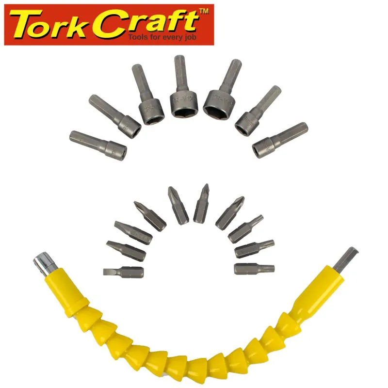 TORK CRAFT 18 PIECE FLEX. SHAFT & NUTSETTER SET JJBS18