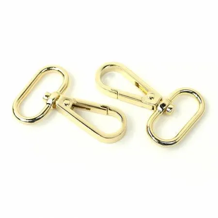 Two Swivel Hooks 1" Gold - Sallie Tomato