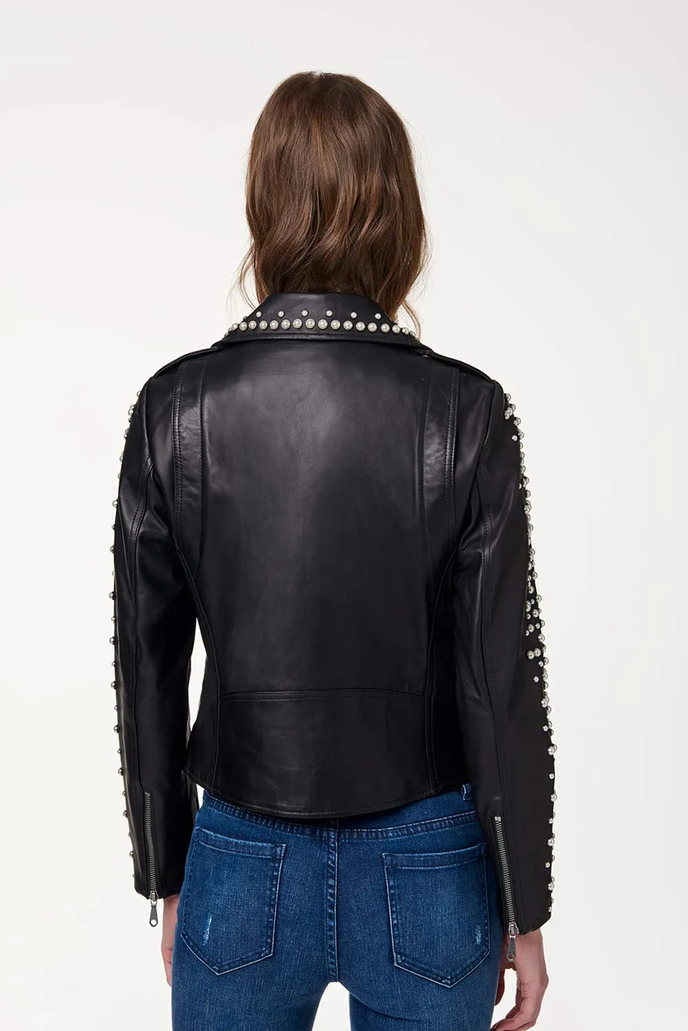 Wes Moto Jacket With Pearls