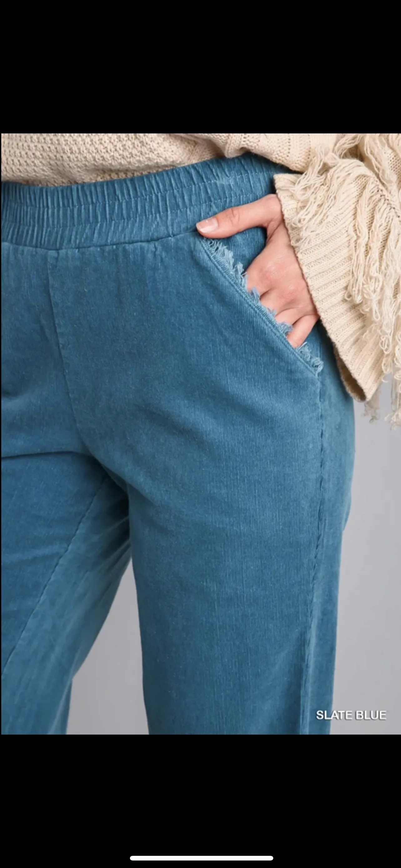 Wide Leg Corduroy Pants