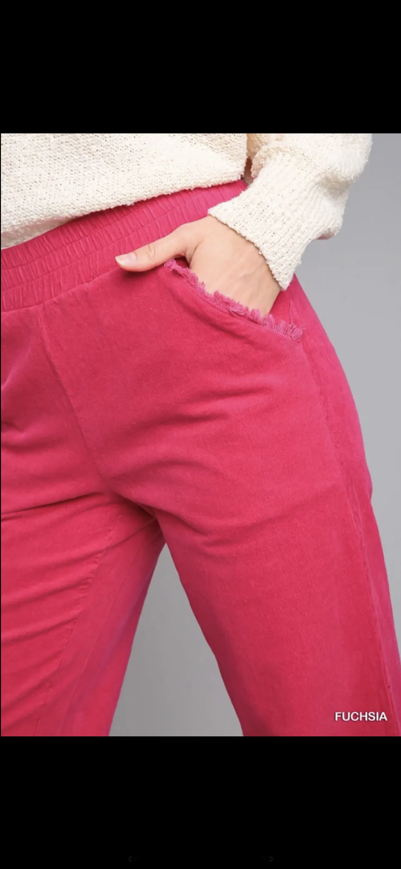 Wide Leg Corduroy Pants