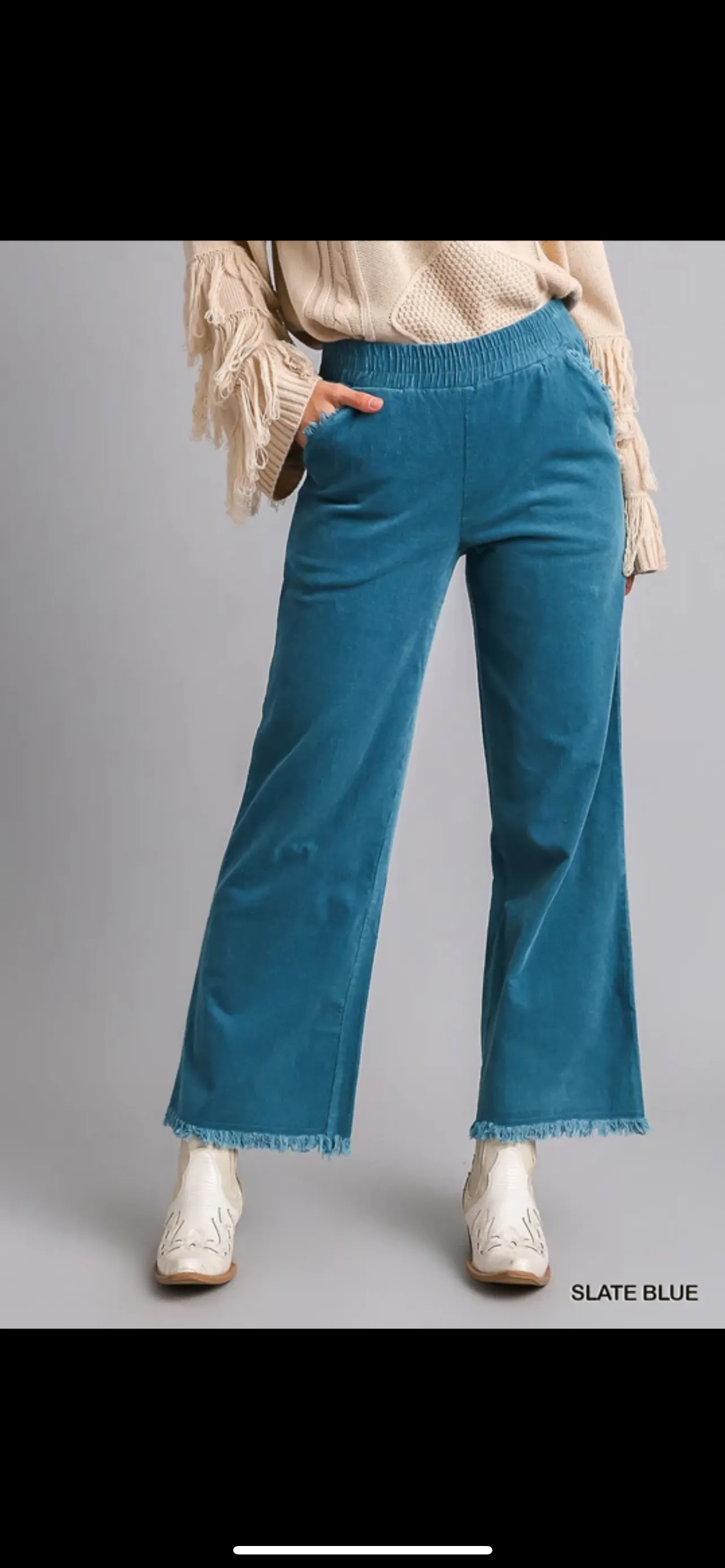 Wide Leg Corduroy Pants