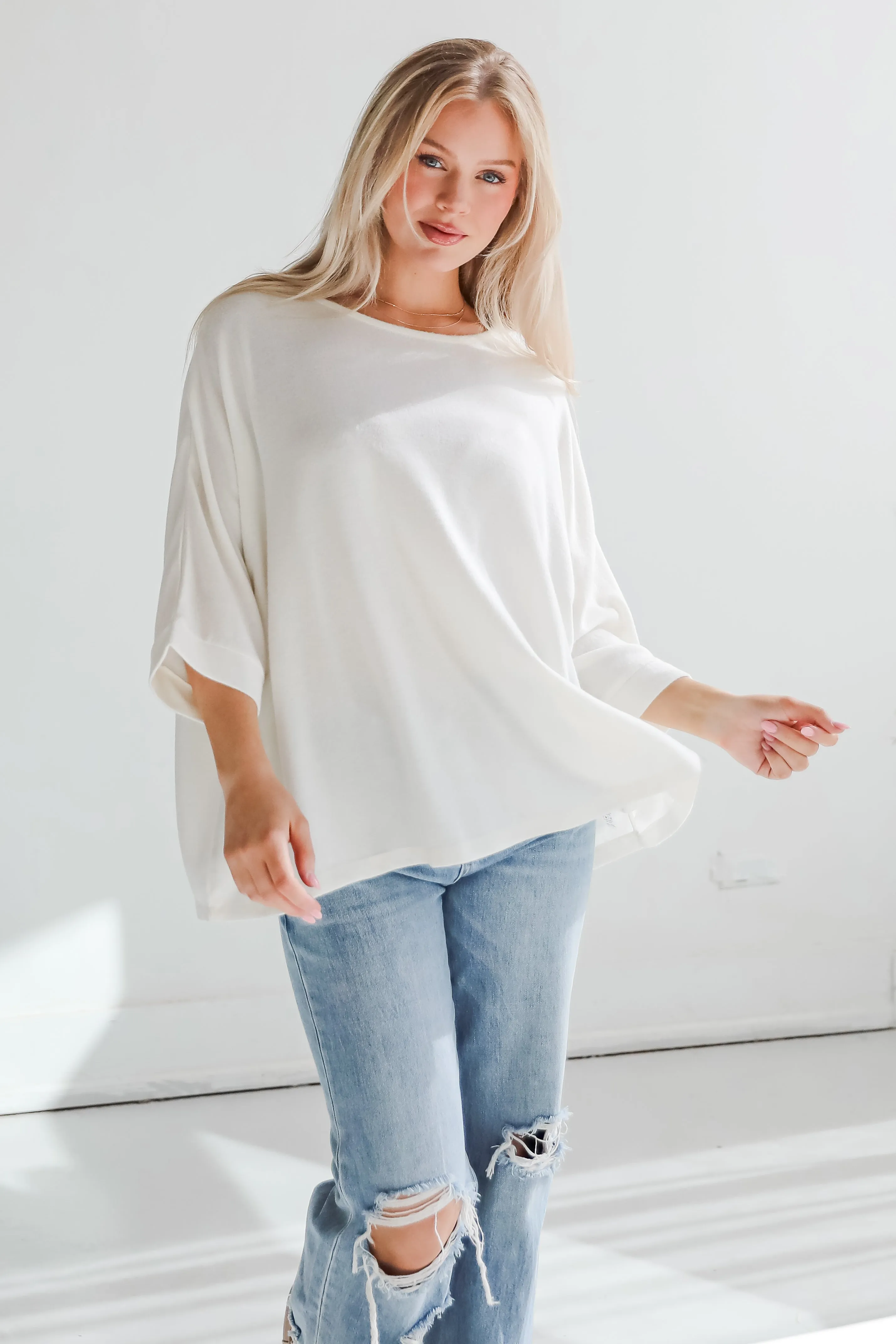 Winning Pick Oversized Soft Knit Top